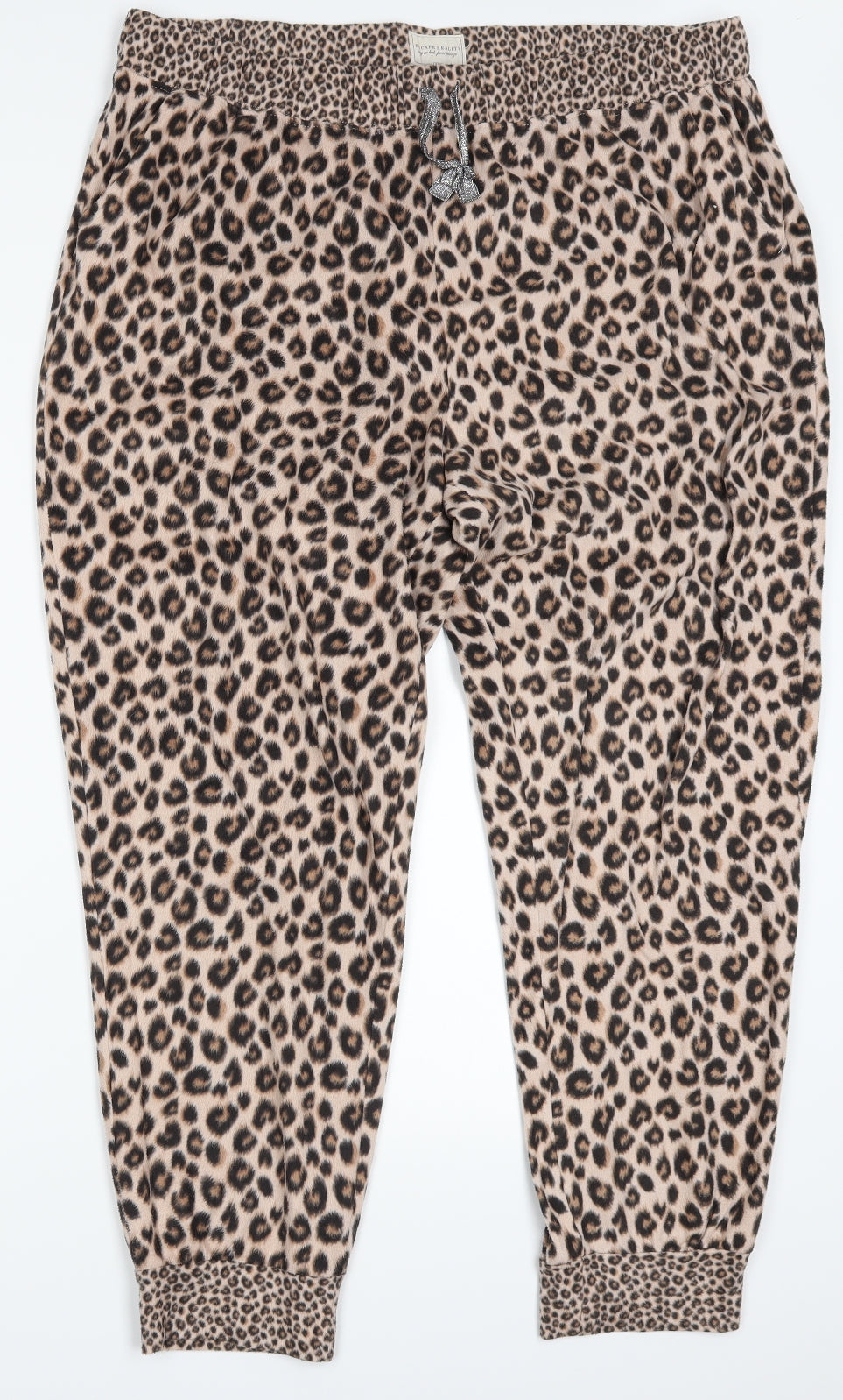 NEXT Womens Brown Animal Print  Sweatpants Trousers Size XL L29 in - Loungewear