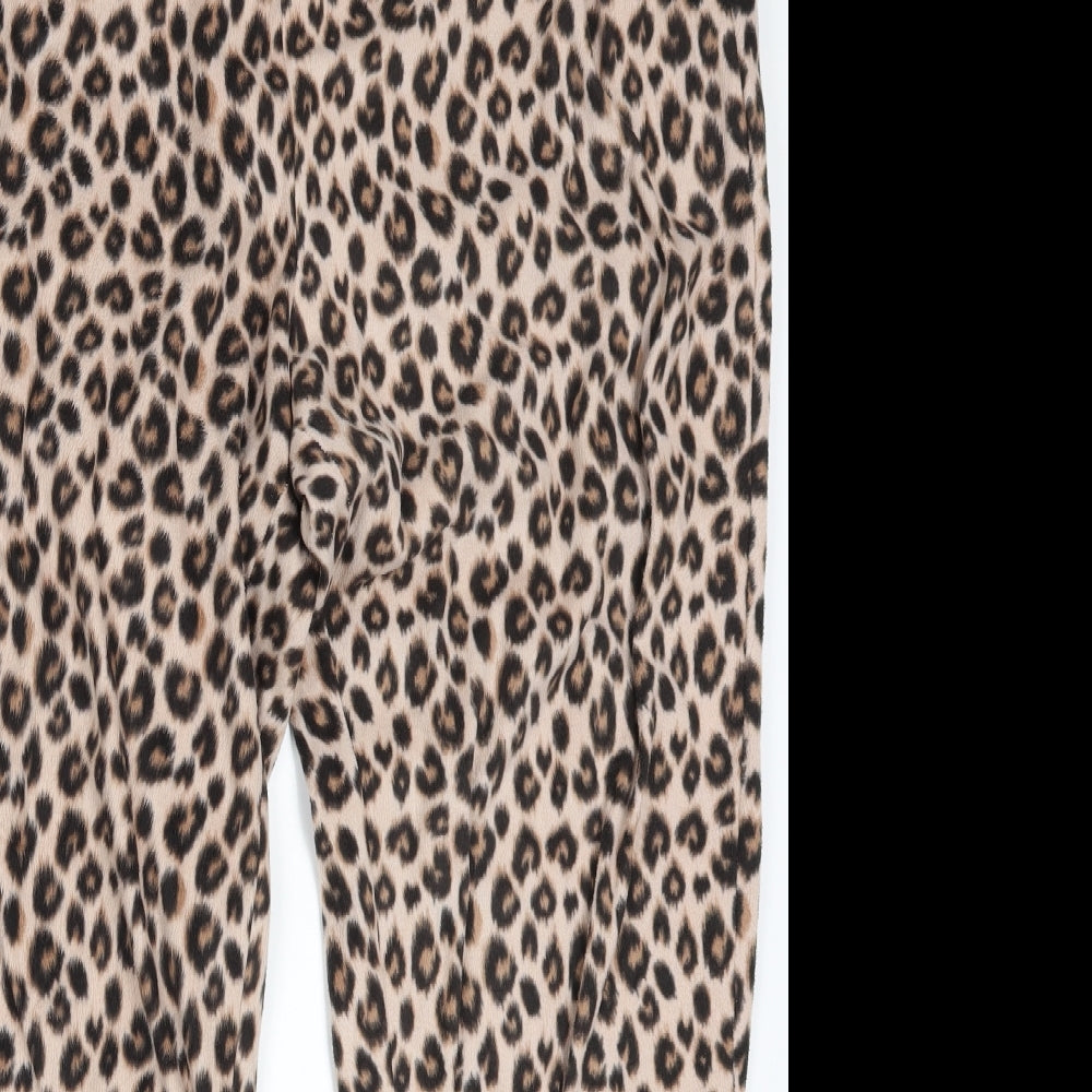 NEXT Womens Brown Animal Print  Sweatpants Trousers Size XL L29 in - Loungewear