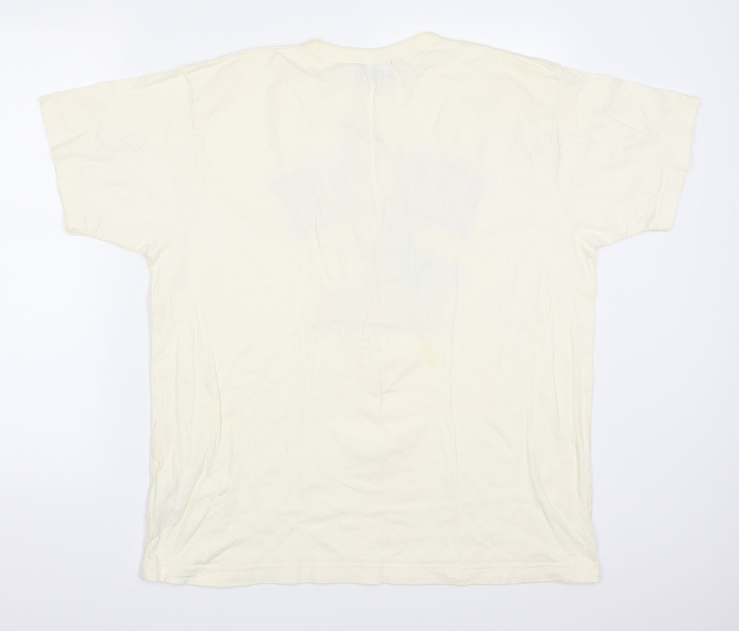 JACK & JONES Mens Beige    T-Shirt Size XL  - Biker Daisy Rebels