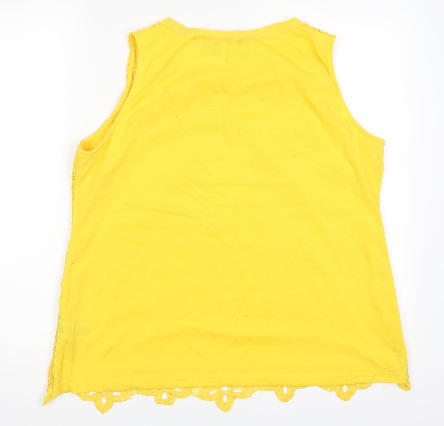Dorothy Perkins Womens Yellow  Lace Basic Tank Size 18