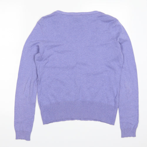 H&M Womens Purple   Cardigan Jumper Size M