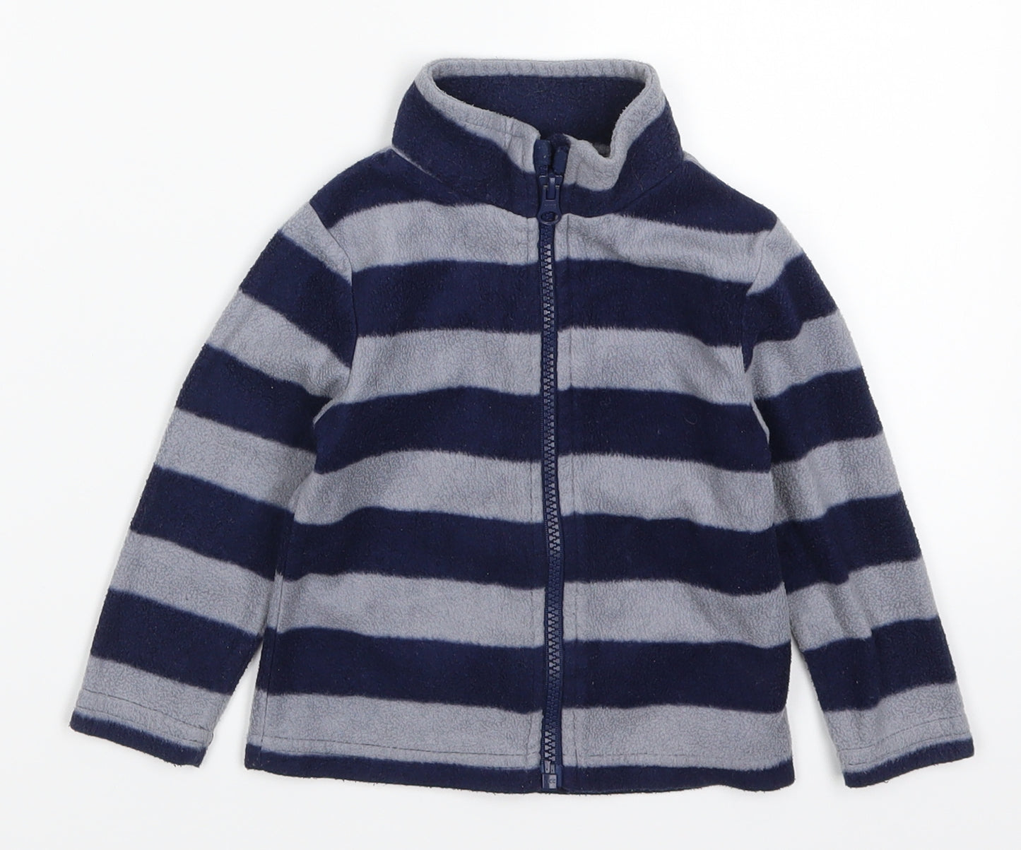 Primark Boys Blue Striped Fleece Jacket  Size 9-12 Months