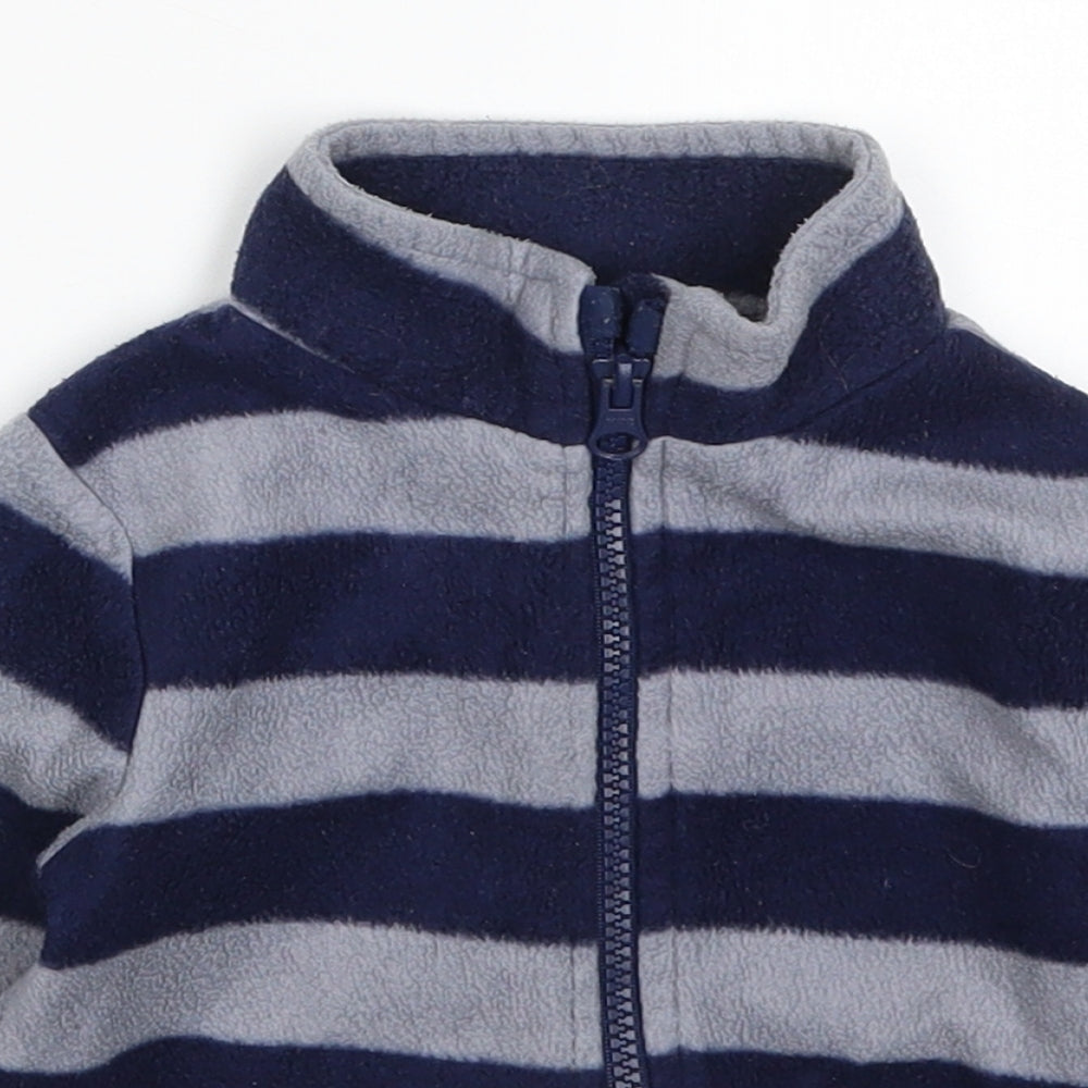 Primark Boys Blue Striped Fleece Jacket  Size 9-12 Months