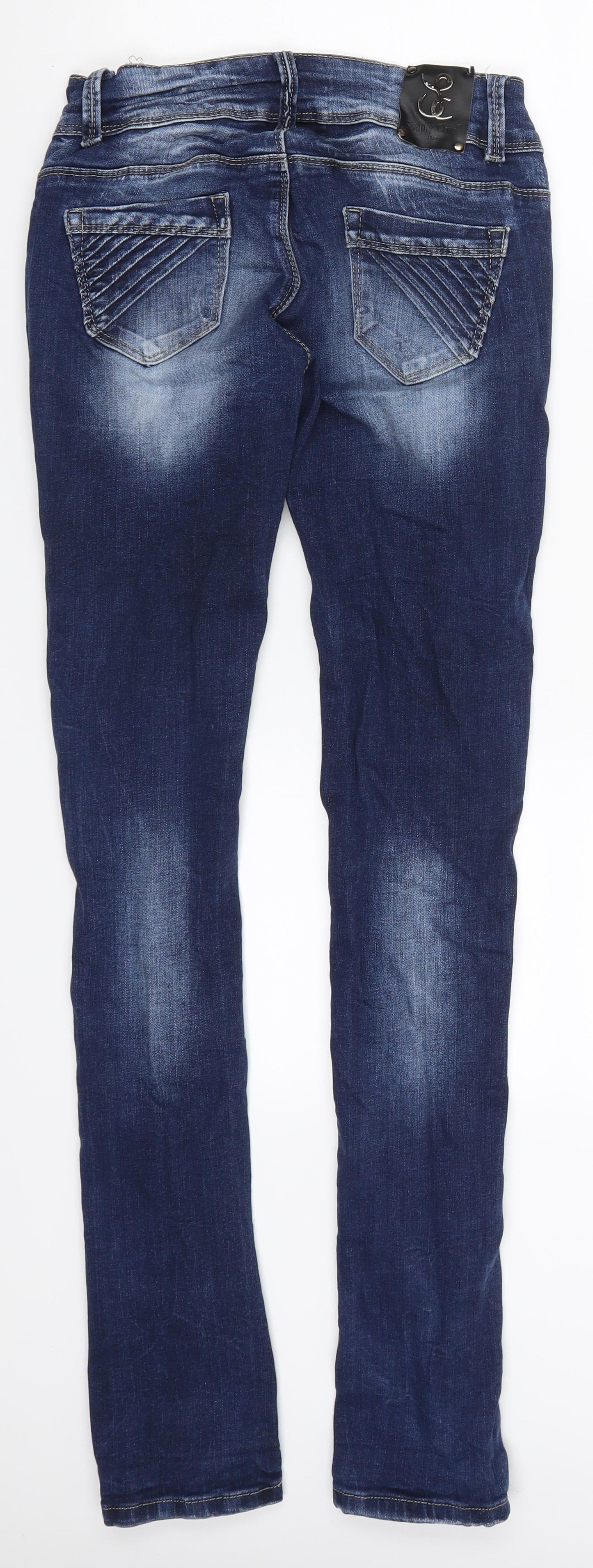 Simply Chic Womens Blue  Denim Skinny Jeans Size 8 L31 in