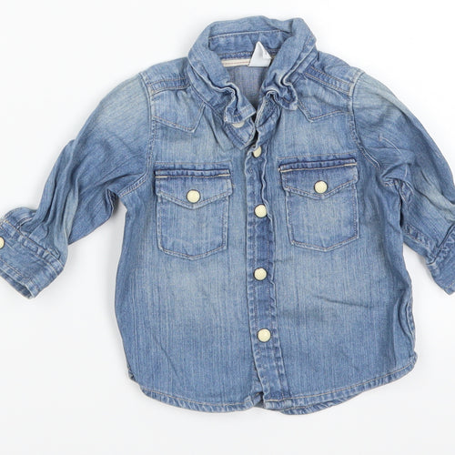 Gap Baby Blue  Denim Basic Button-Up Size 3-6 Months
