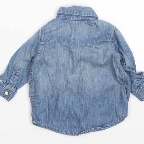Gap Baby Blue  Denim Basic Button-Up Size 3-6 Months