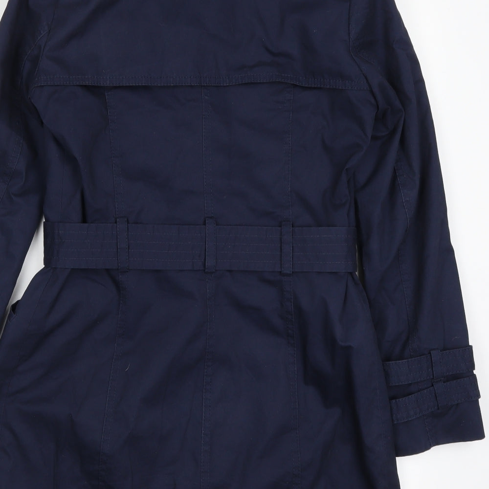 Mango Womens Blue   Trench Coat Coat Size XS