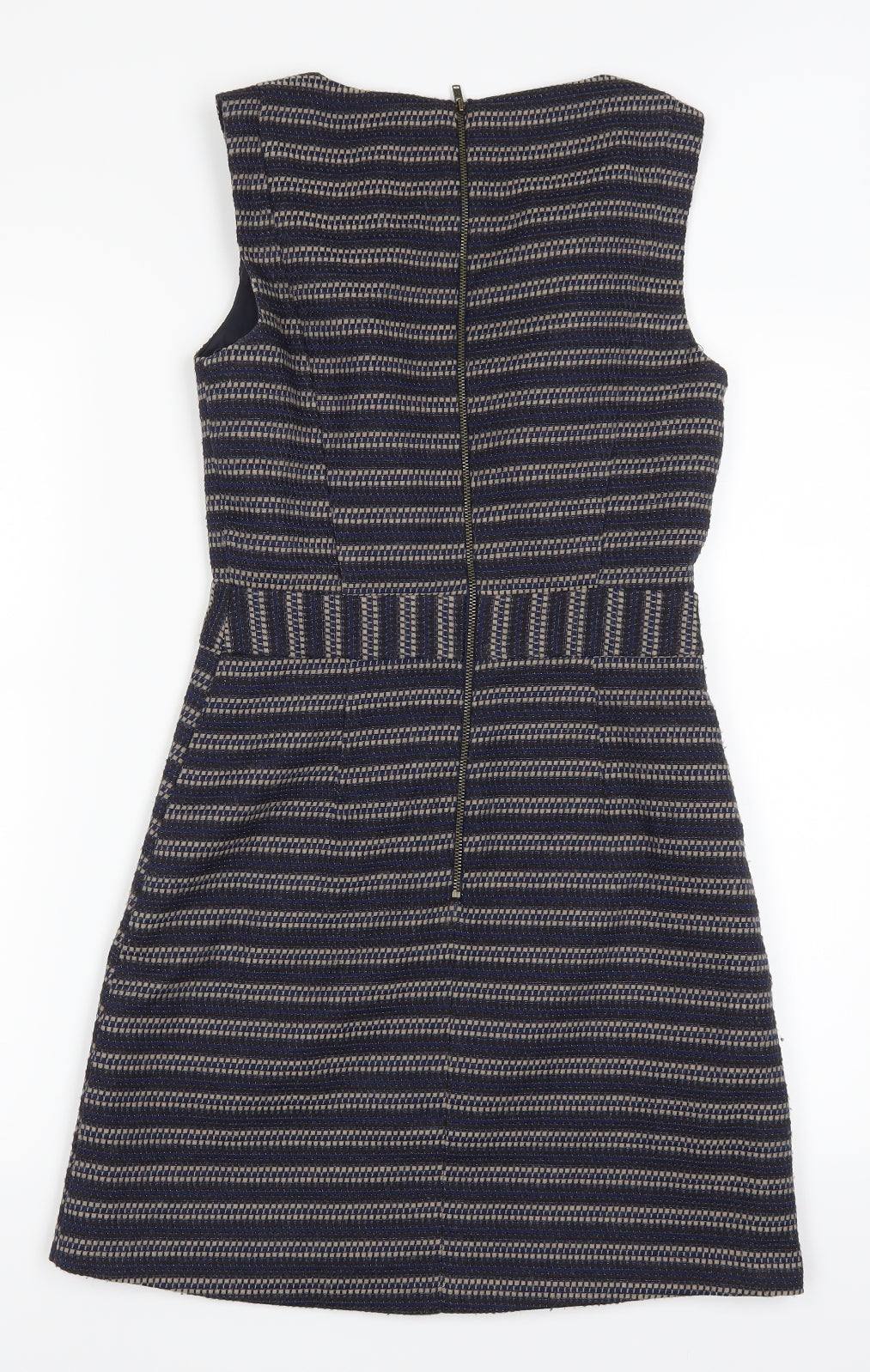 Warehouse Womens Blue Striped  A-Line  Size 8