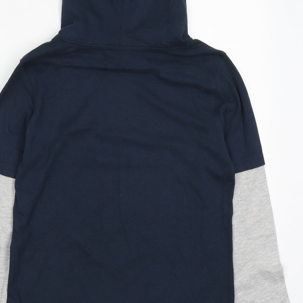 Animal Boys Blue   Pullover Hoodie Size 11-12 Years