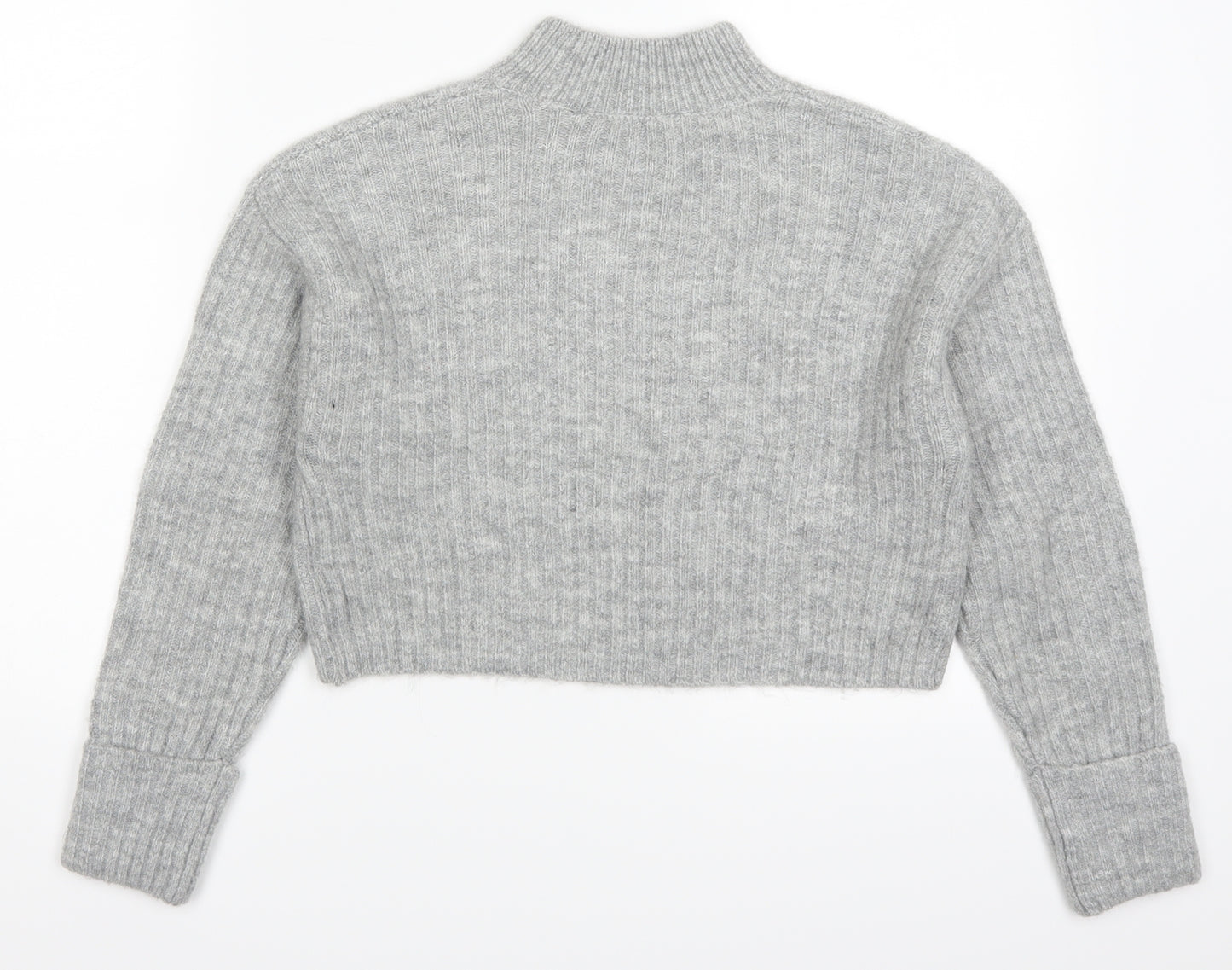 New Look Girls Grey  Knit Pullover Jumper Size 10-11 Years