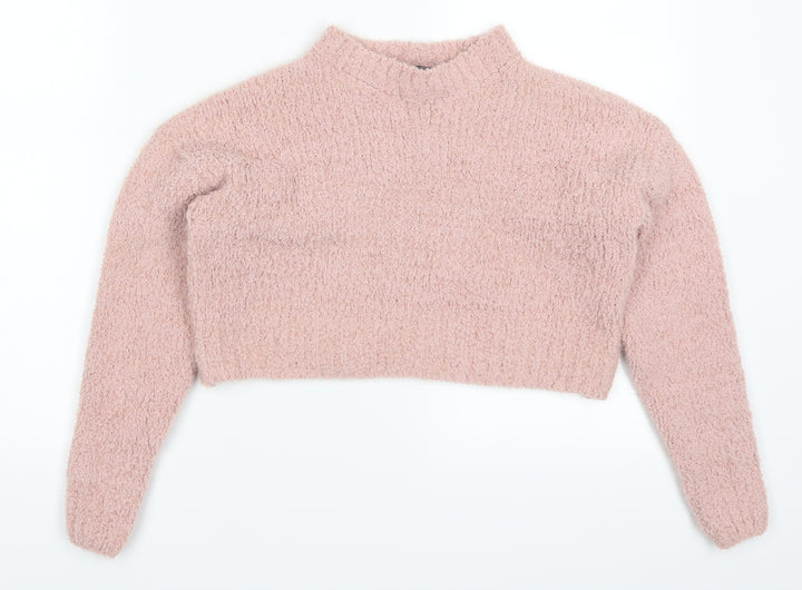 New Look Girls Pink Pullover Jumper Size 10-11 Years