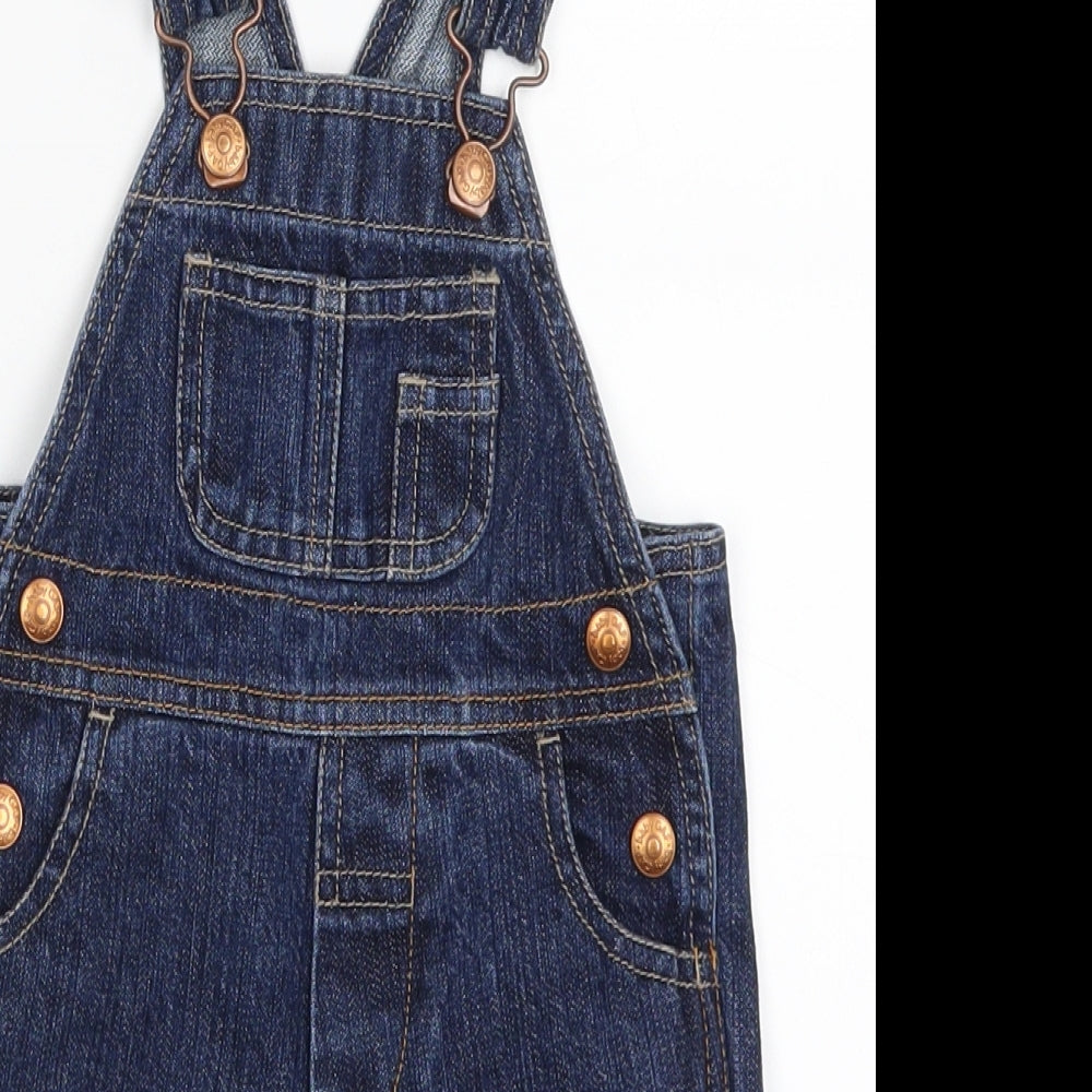Gap Boys Blue  Denim Dungaree One-Piece Size 0-3 Months