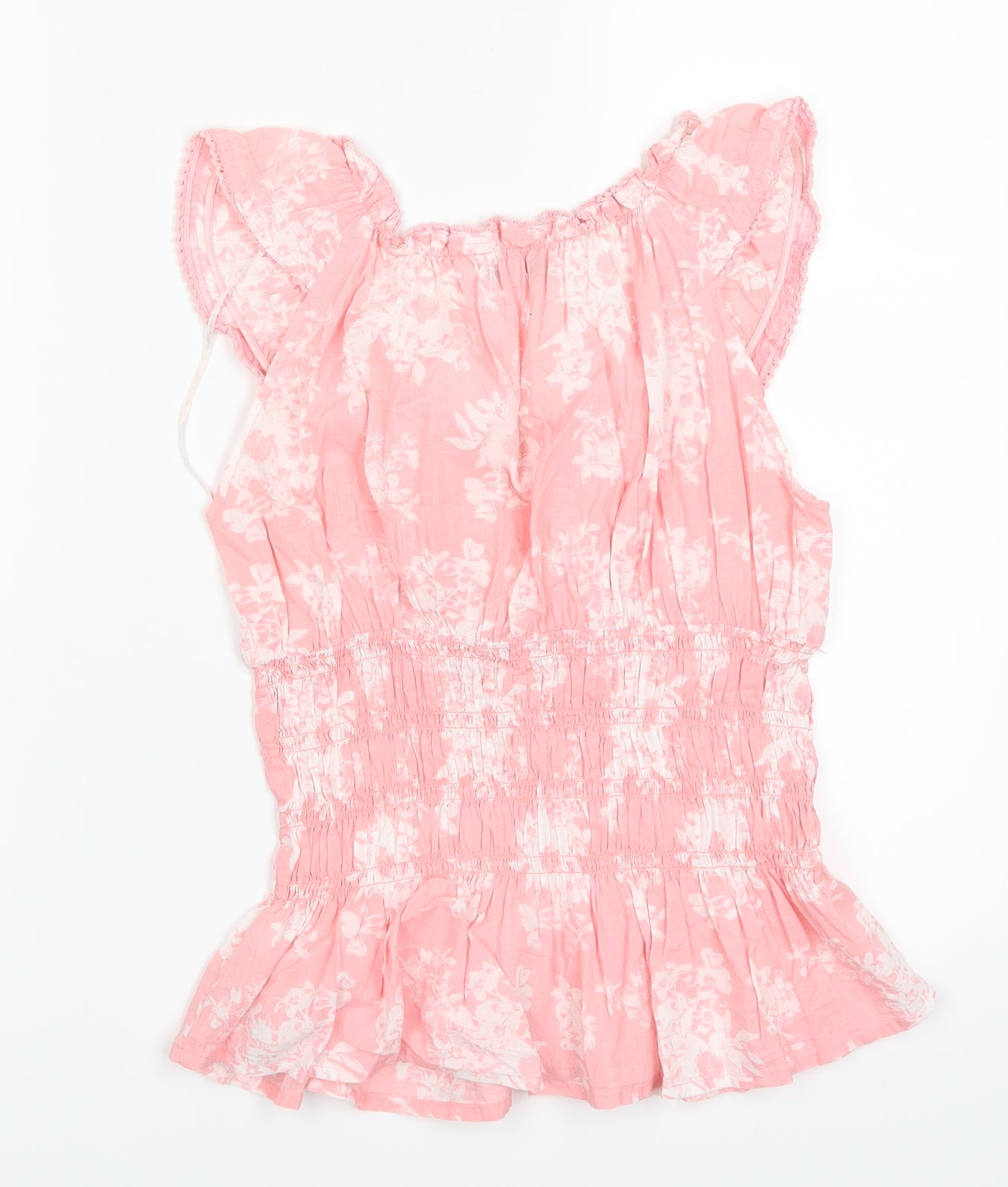 F&F Womens Pink Floral  Basic T-Shirt Size 12