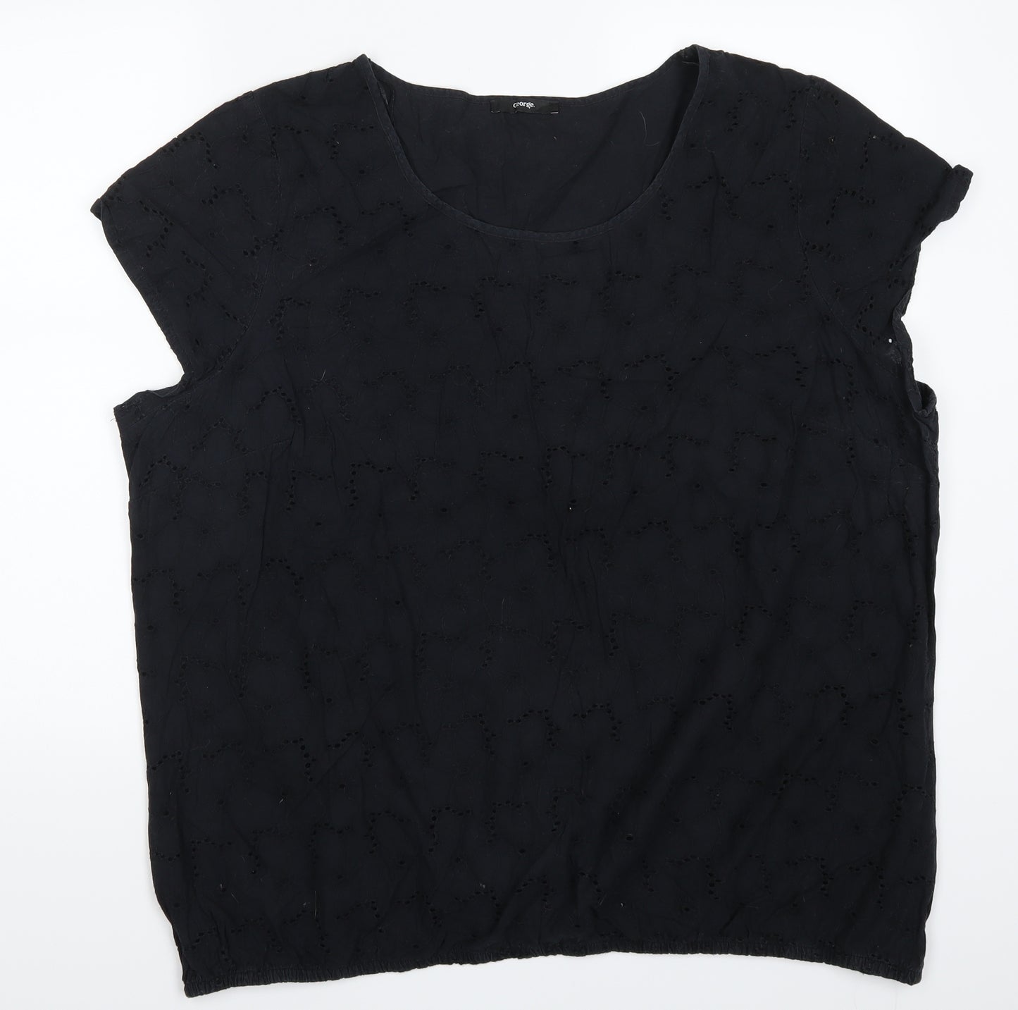 George Womens Black   Basic T-Shirt Size 24