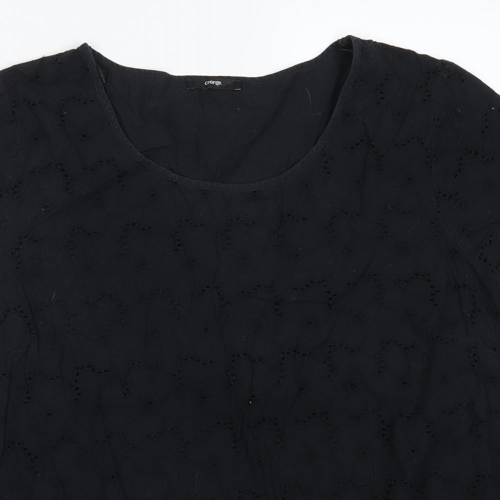 George Womens Black   Basic T-Shirt Size 24