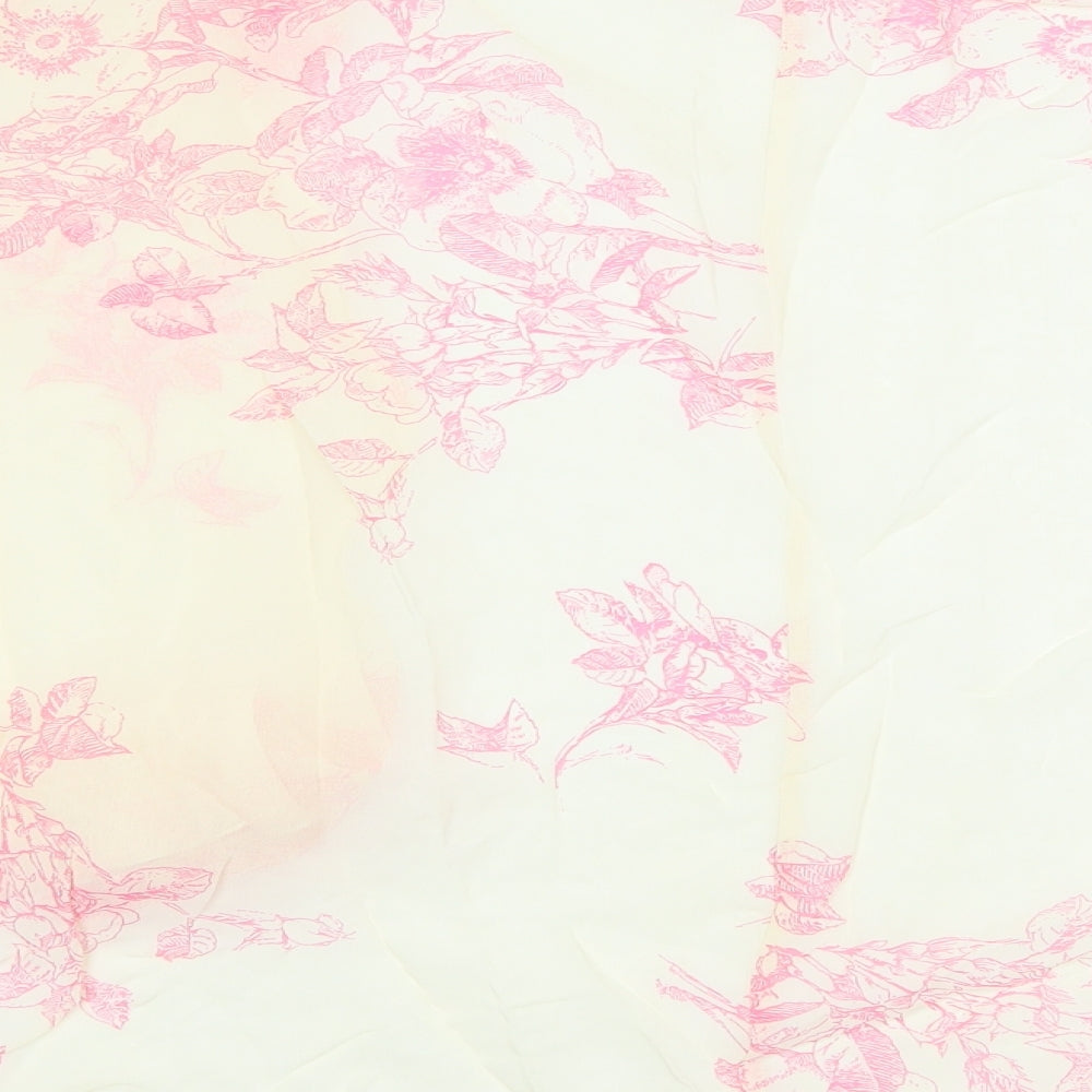 Dorothy Perkins Womens Beige Floral  Kimono Jacket Size 22  - Pink