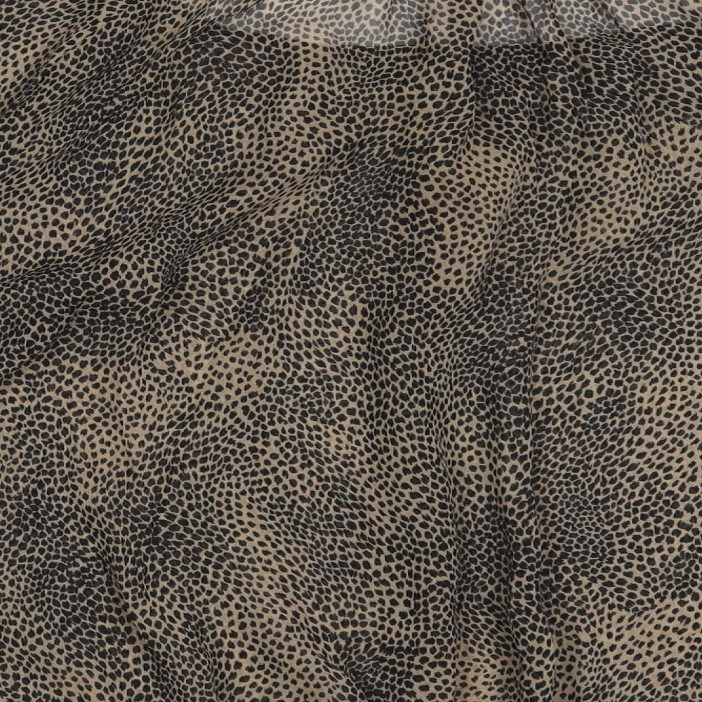 Dorothy Perkins Womens Brown Animal Print  Basic Blouse Size 22