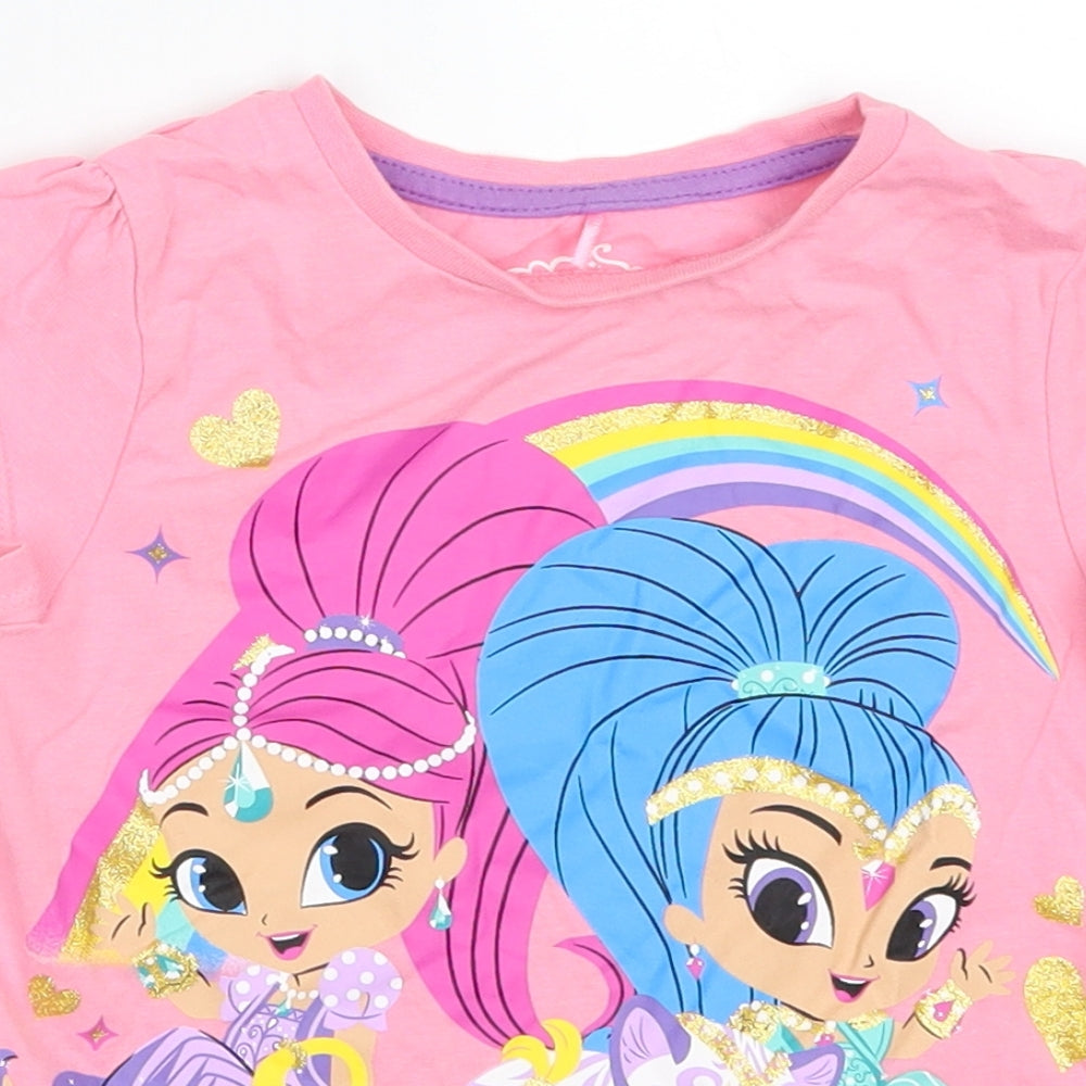 George Girls Pink   Basic T-Shirt Size 3-4 Years  - Never Stop Dreaming