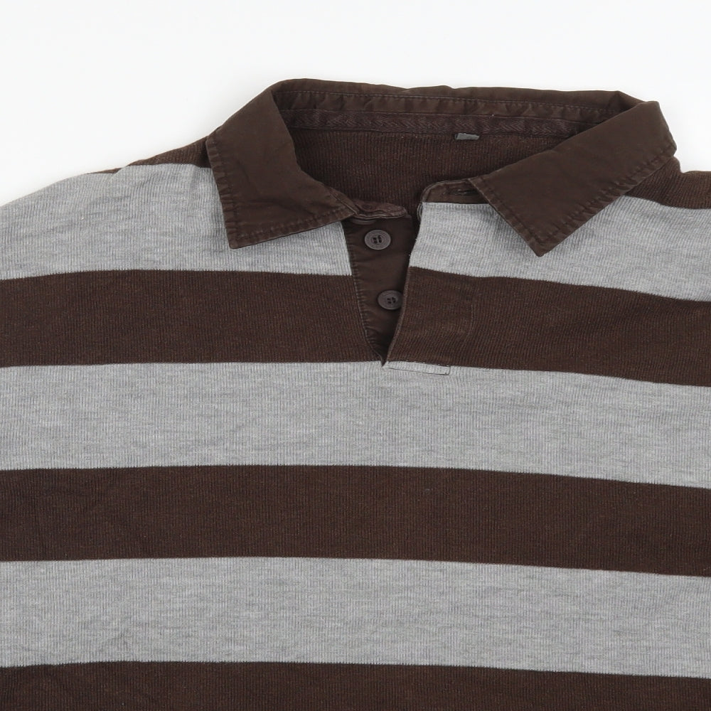 Boston Crew Mens  Striped  Pullover Jumper Size 2XL