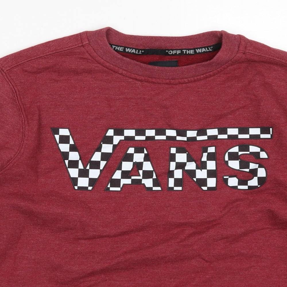 VANS Boys Red   Pullover Sweatshirt Size M