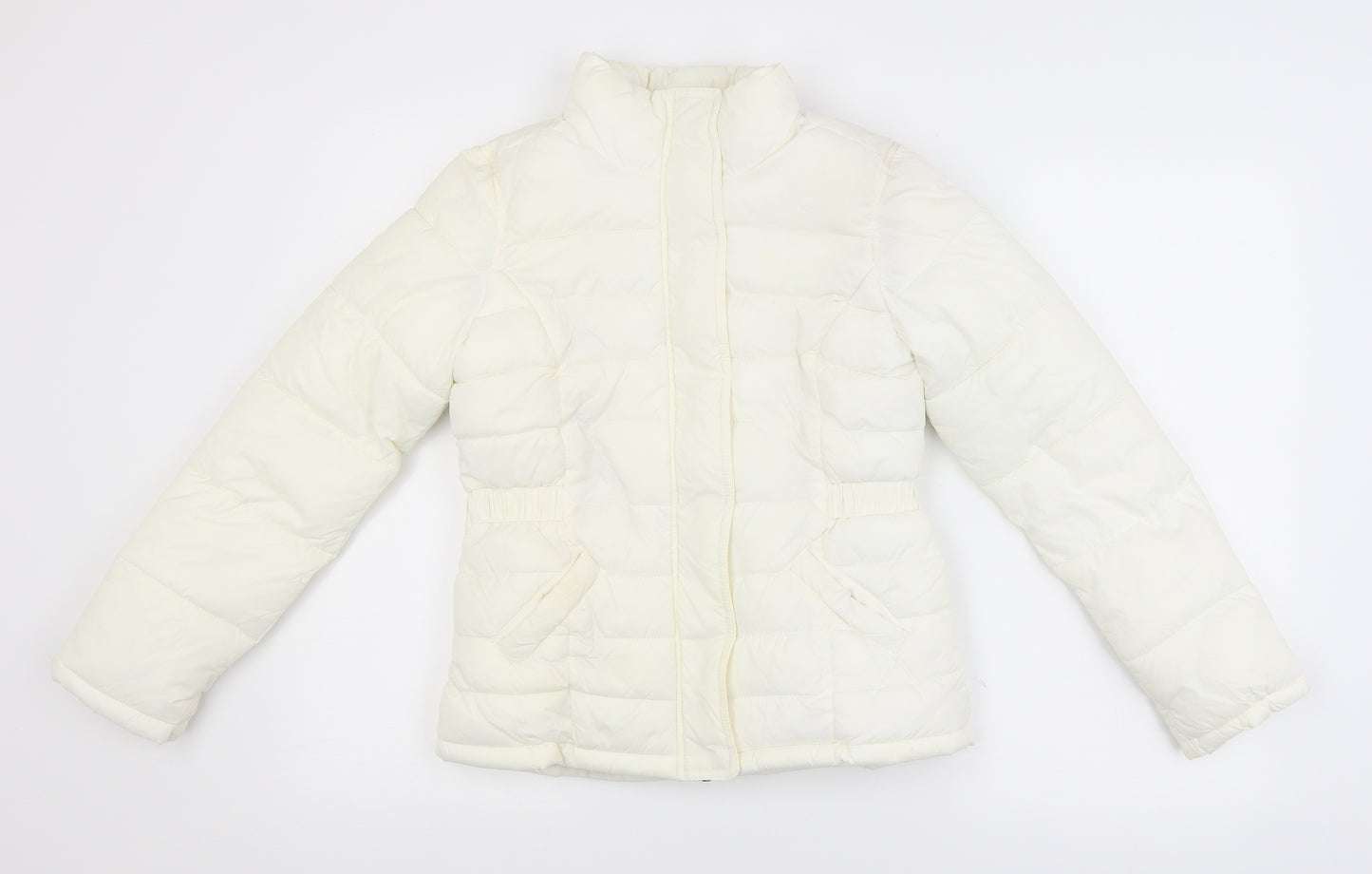H&M Girls White   Puffer Jacket Coat Size 11-12 Years
