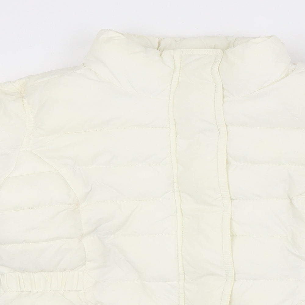 H&M Girls White   Puffer Jacket Coat Size 11-12 Years