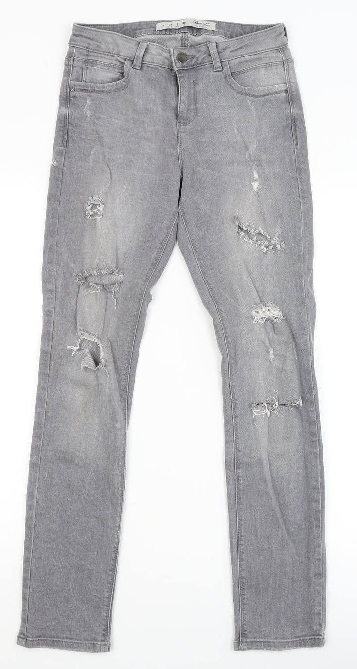 Denim Co Womens Grey Skinny Jeans Size 6 L28 in
