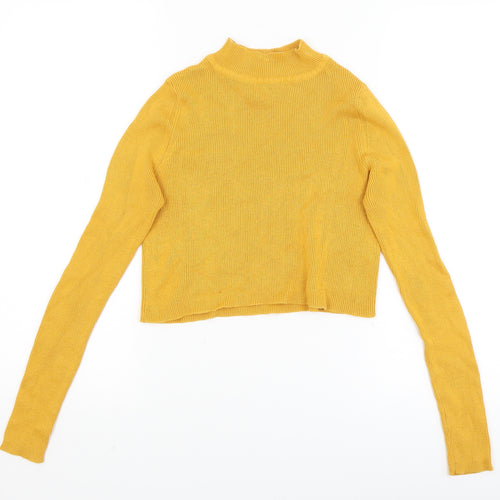 Select Womens Yellow   Basic T-Shirt Size 6