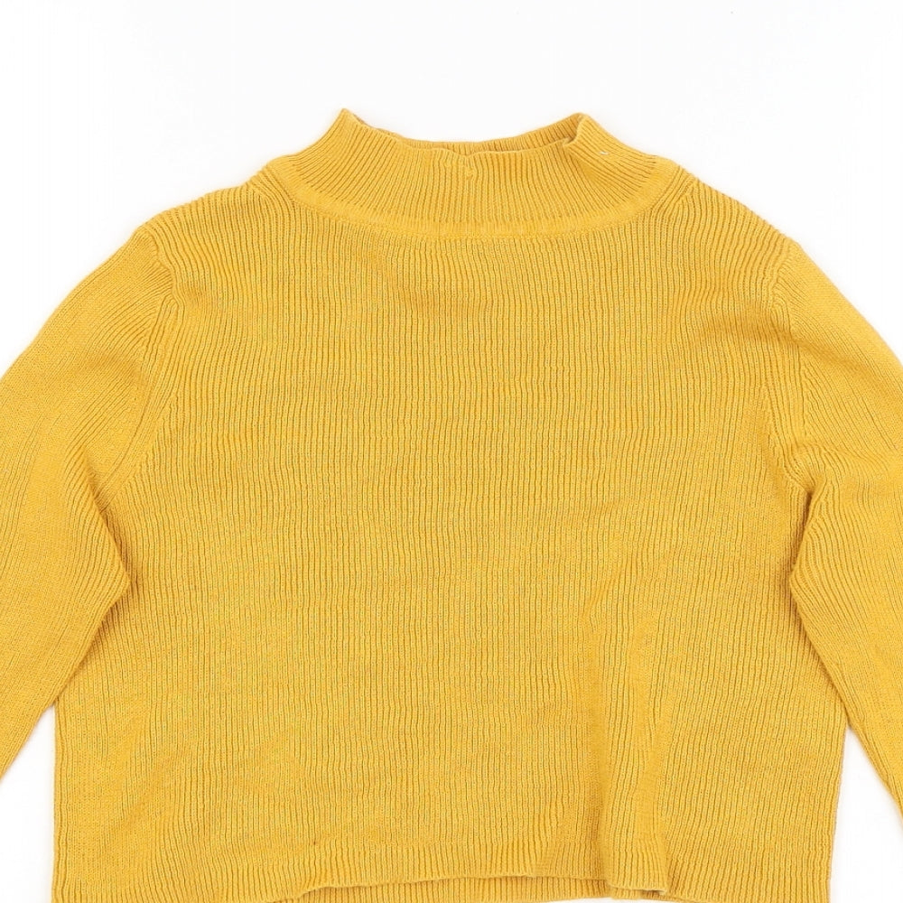 Select Womens Yellow   Basic T-Shirt Size 6