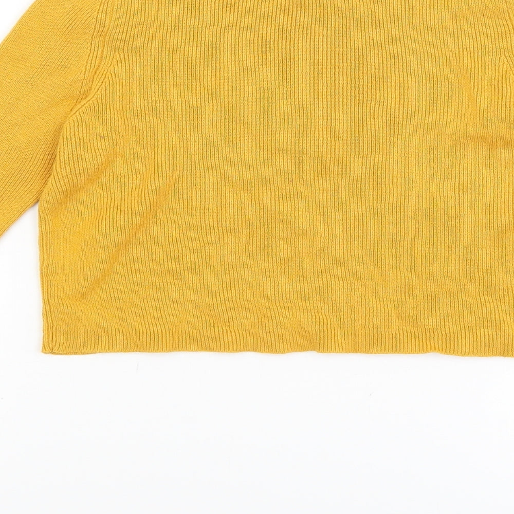 Select Womens Yellow   Basic T-Shirt Size 6