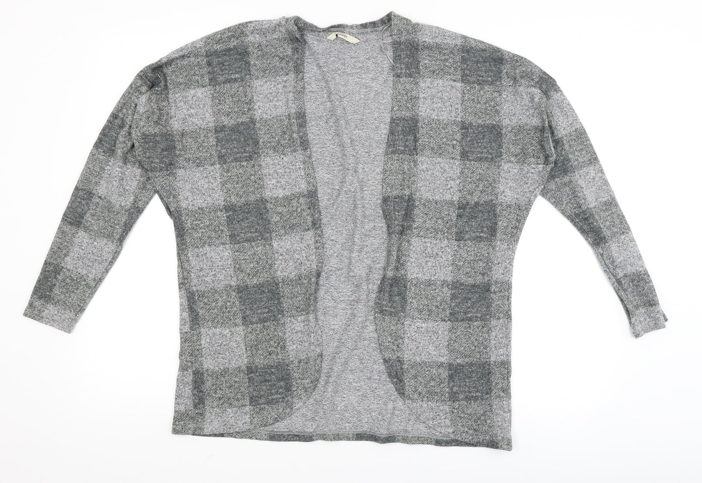 George Womens Grey Check  Cardigan Jumper Size S
