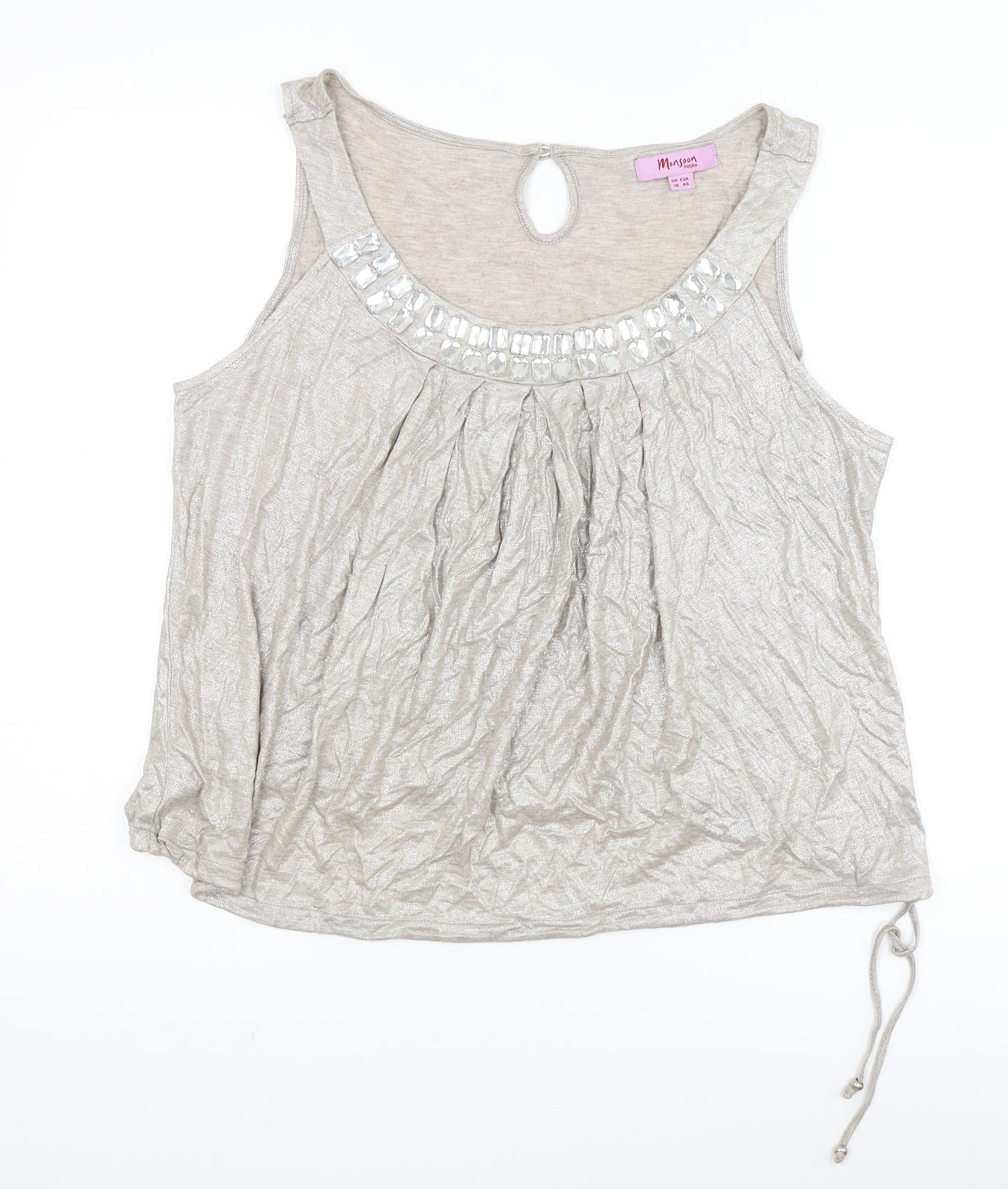 Monsoon Womens Silver   Basic Tank Size 18