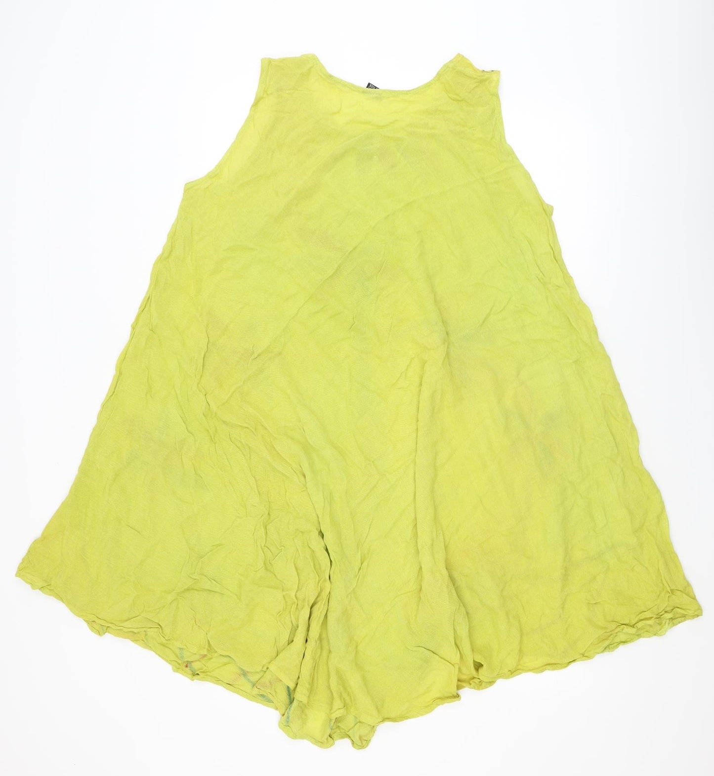 Preworn Womens Yellow   Kaftan  Size 16  - palm trees