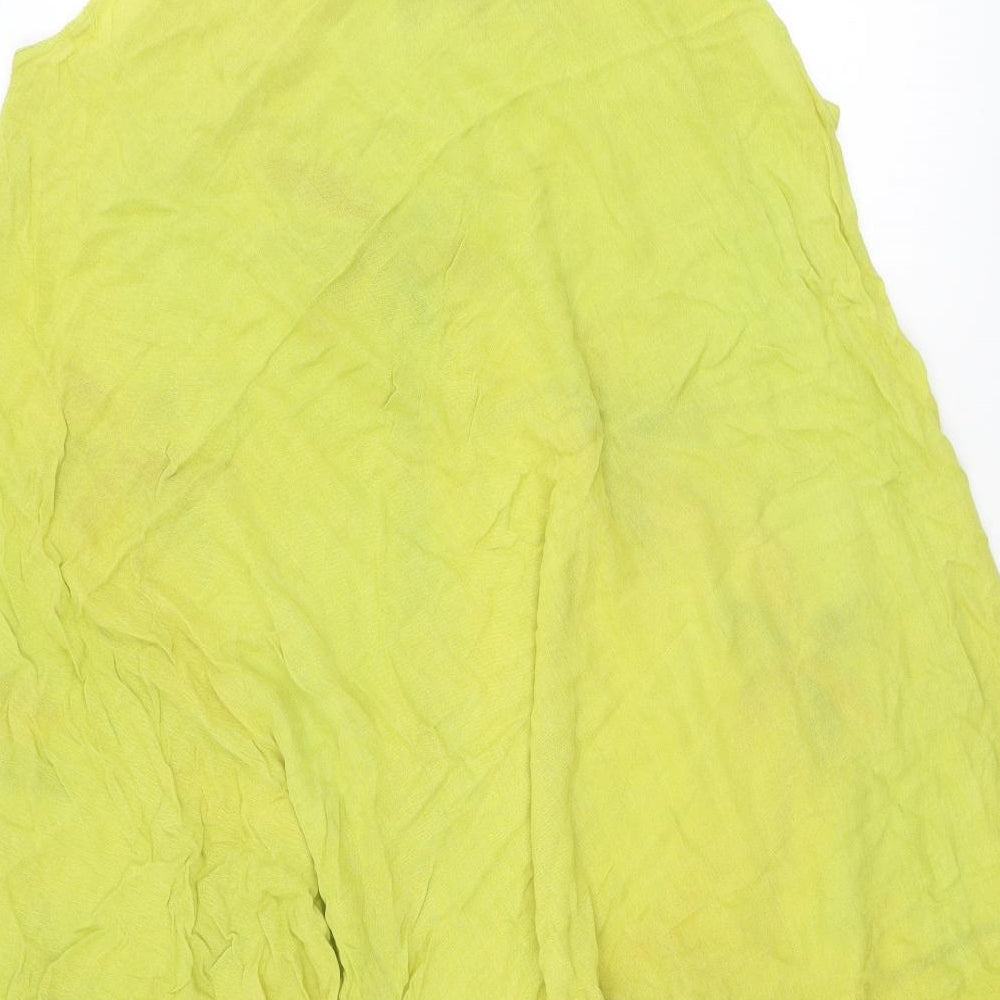 Preworn Womens Yellow   Kaftan  Size 16  - palm trees