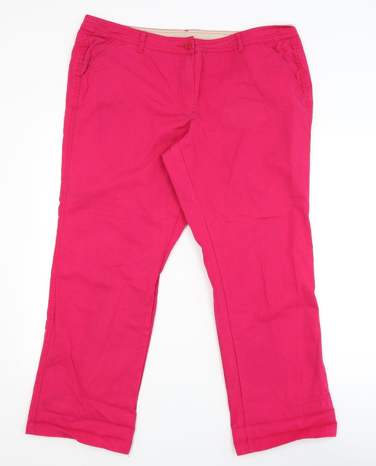 TU Womens Pink   Trousers  Size 18 L28 in