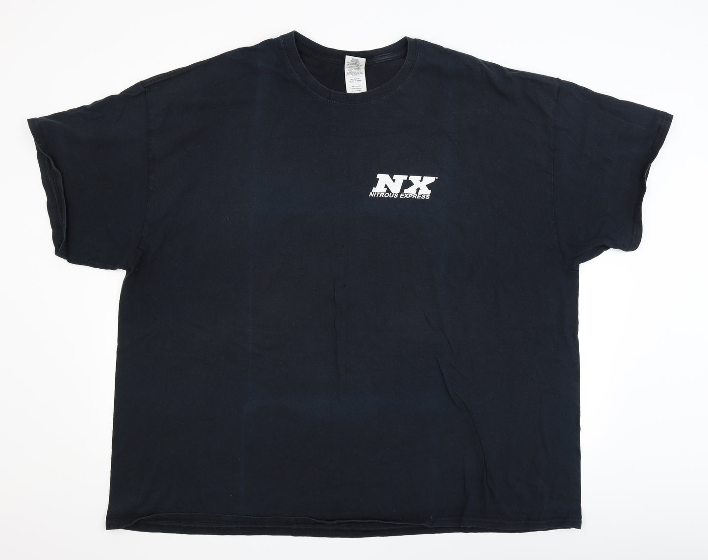 Gildan Mens Black    T-Shirt Size 4XL  - car, nitrous express