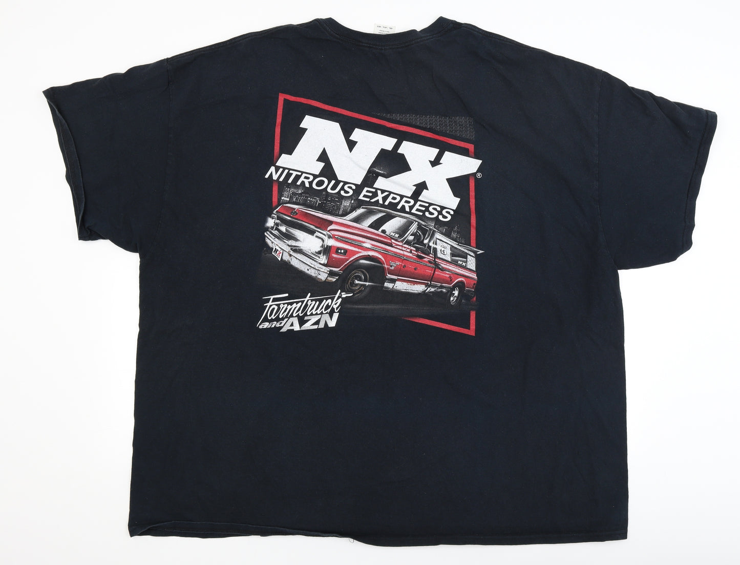 Gildan Mens Black    T-Shirt Size 4XL  - car, nitrous express