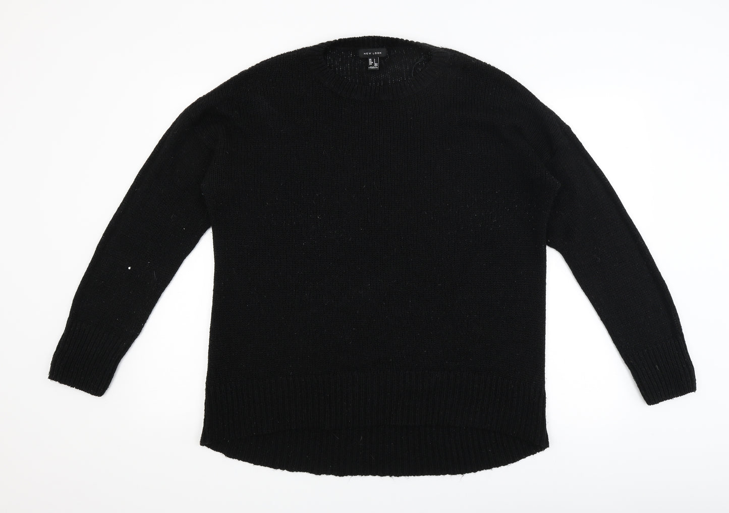 New Look Womens Black  Knit Pullover Jumper Size L