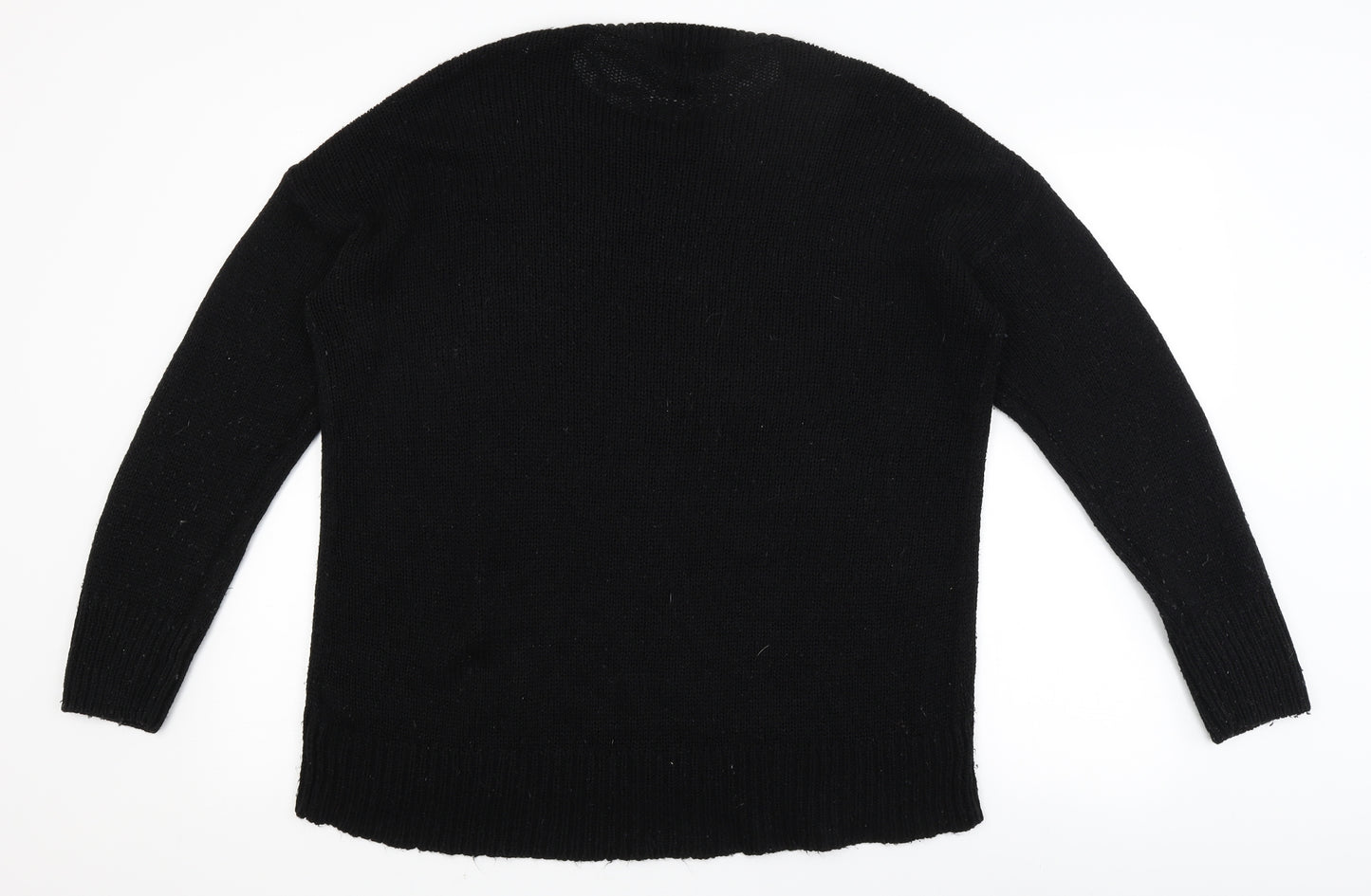 New Look Womens Black  Knit Pullover Jumper Size L