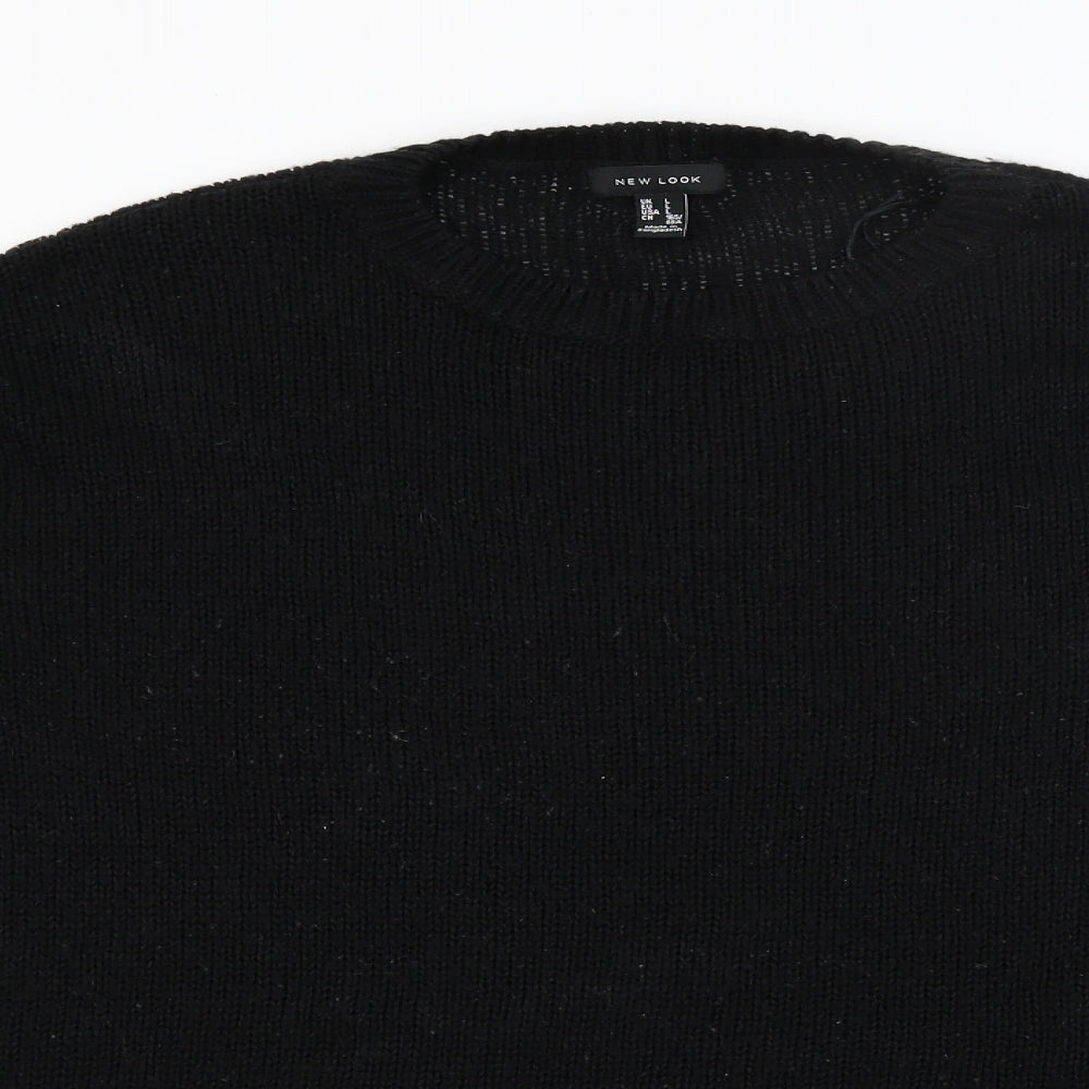 New Look Womens Black  Knit Pullover Jumper Size L