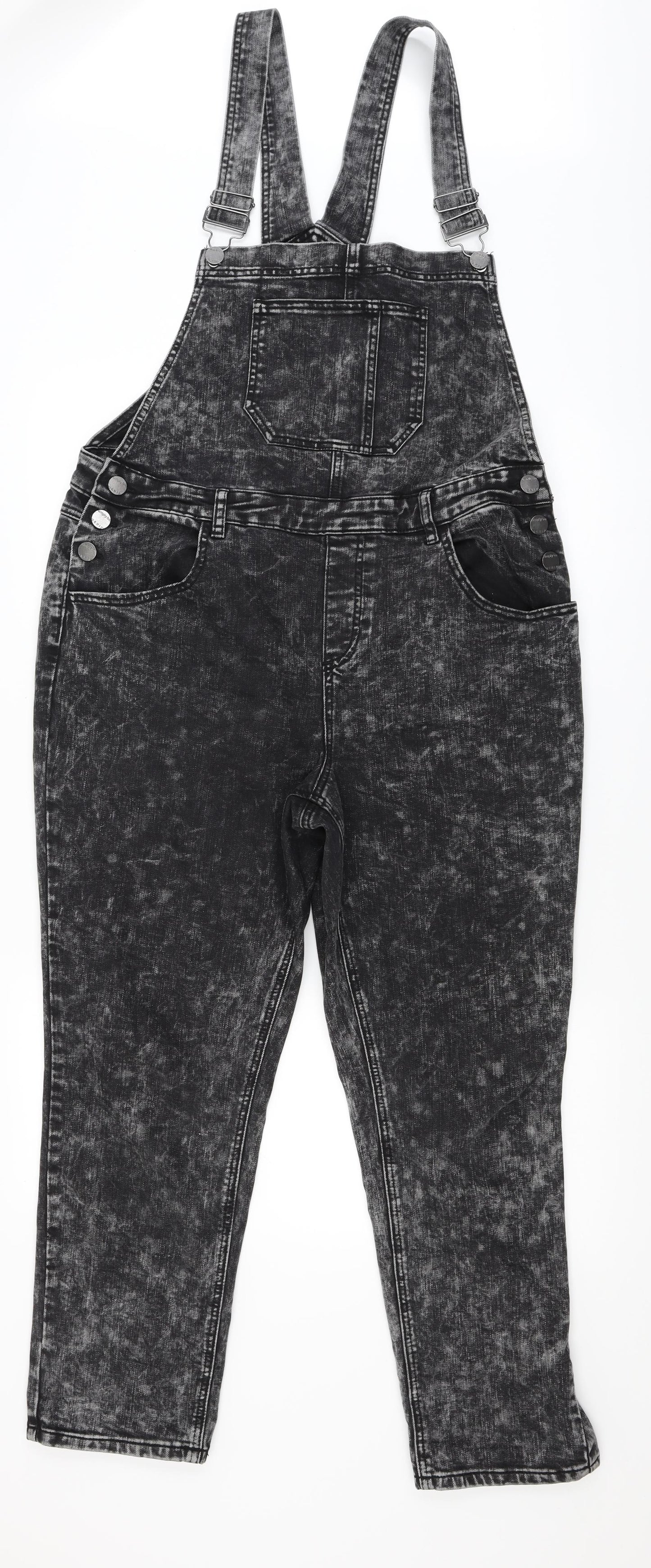 Simply Be Womens Black   Dungaree One-Piece Size 18