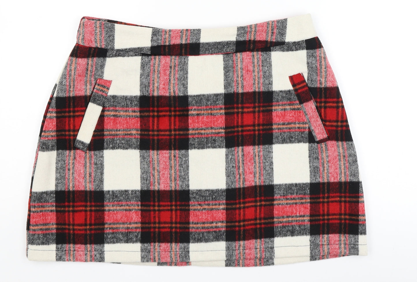 Cameo Rose Womens Red Plaid  Mini Skirt Size 16