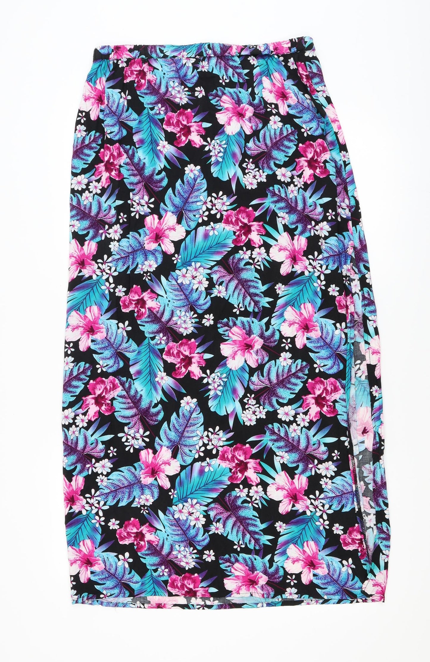 George Womens Black Floral  Maxi Skirt Size 12