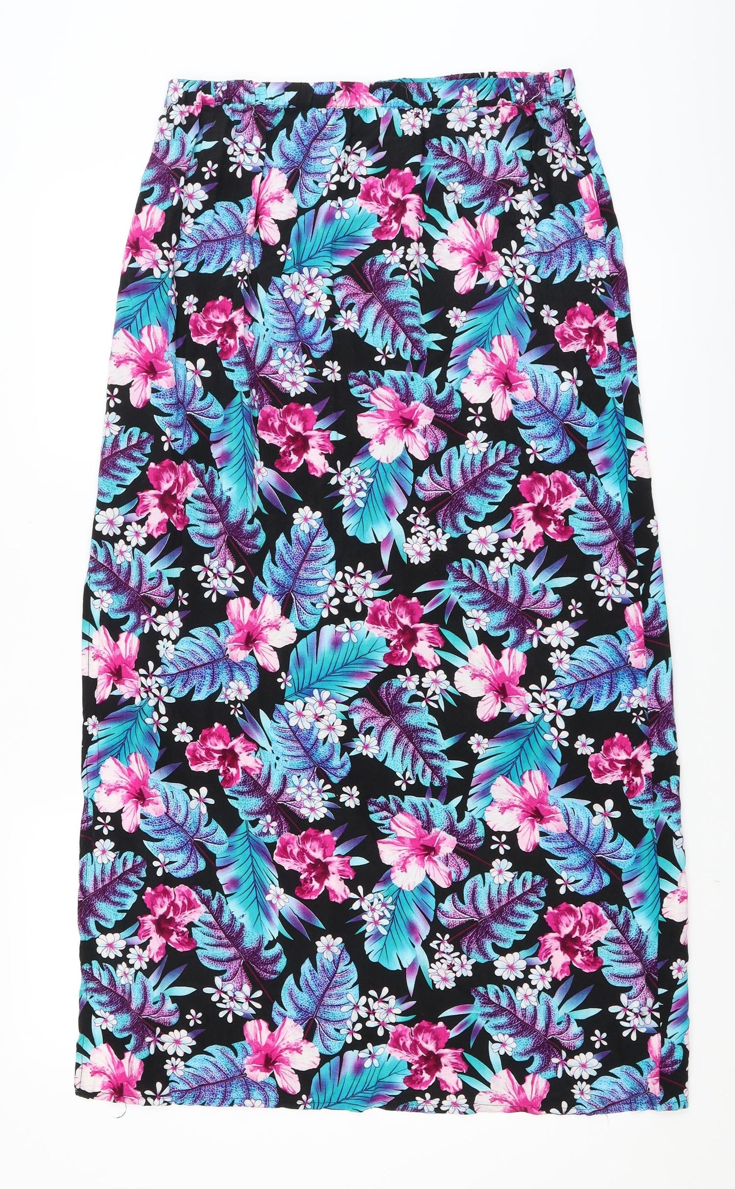 George Womens Black Floral  Maxi Skirt Size 12