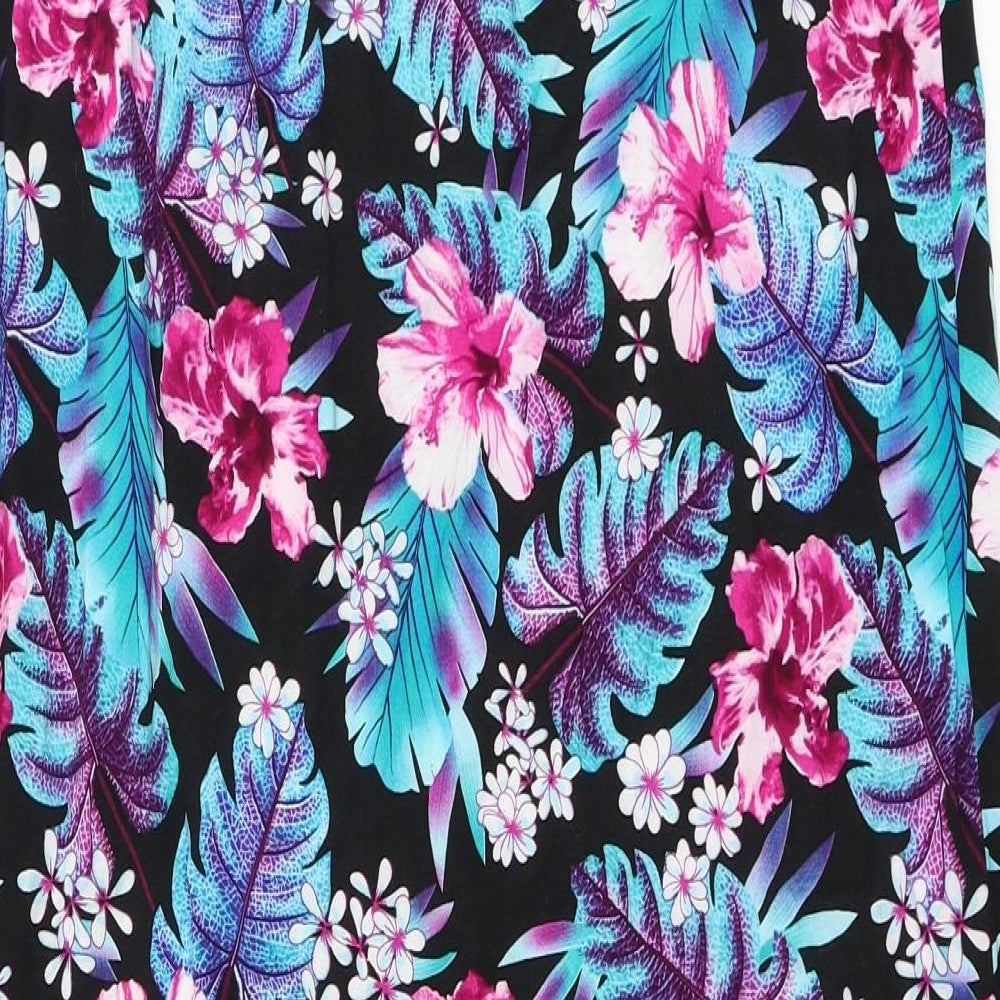 George Womens Black Floral  Maxi Skirt Size 12