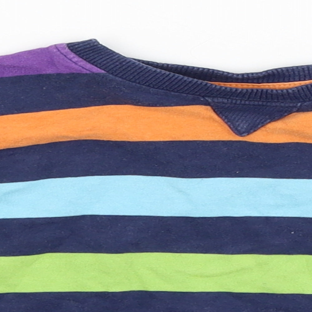 NEXT Baby Blue Striped  Basic T-Shirt Size 9-12 Months