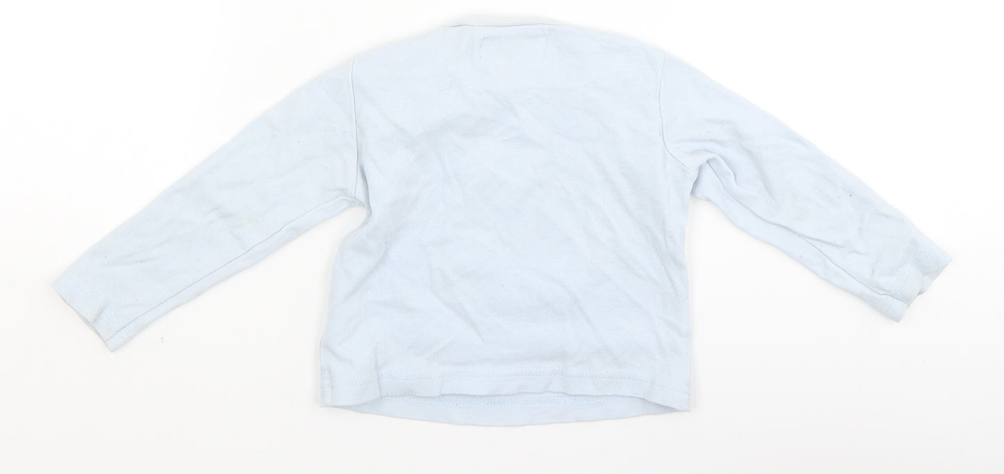 Early Days Baby Blue   Basic T-Shirt Size 12 Months  - dinosaur rescue team