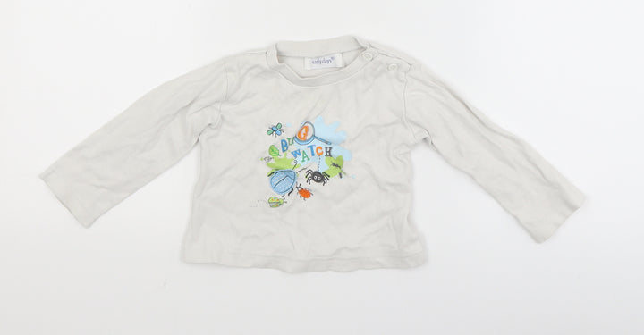 Early Days Baby White   Basic T-Shirt Size 12-18 Months  - bug watch