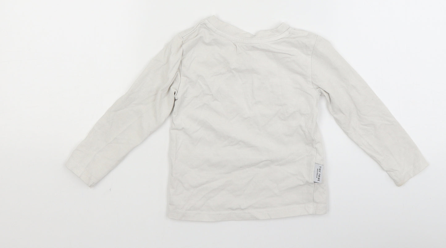 Tiny Tribe Baby White   Basic T-Shirt Size 12 Months  - cool vibes only