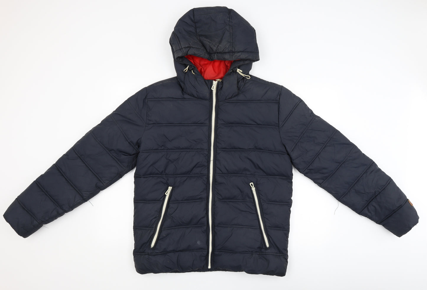 Jack Jones Mens Blue   Parka Coat Size M